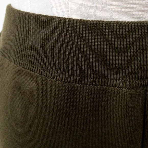 Escada S/M Wool Wide Leg Pants Olive Army Green - Picture 2 of 8